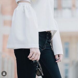 Renamed Apparel | Cold Shoulder Top, White, Size L